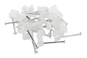 Kaapelihyllyt, Kaapelisukat & Kaapelisiteet - Nordic Quality Cable clips 2x4mm Neutral 25 pcs. - 222791