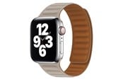 Smartwatch - Lisävarusteet - Lippa Apple Watch magnetisk læderrem 42/44/45/49 - Beige Brown - LPAW096