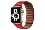 Smartwatch - Lisävarusteet - Lippa Apple Watch magnetisk læderrem 42/44/45/49 - Red - LPAW095