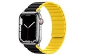 Smartwatch - Lisävarusteet - Lippa Apple Watch Magnetic Silicone Strap 38/40/41 - Black/Yellow - LPAW080