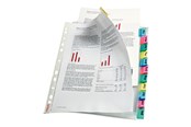 Arkistointi & Säilytys - Esselte - divider - 12 parts - for A4 Maxi - capacity: 30 sheets - tabbed - clear glass - 414170