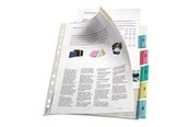 Arkistointi & Säilytys - Esselte - L-shaped folder - 6 parts - for A4 Maxi - capacity: 30 sheets - tabbed - clear glass - 414160