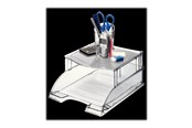 Arkistointi & Säilytys - Leitz Plus - letter tray riser - transparent grey - 52340092
