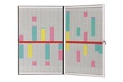 Konferenssi & Esitys - Nobo combo board: whiteboard card planner - 54 slots x 20 columns - double-sided - 1901361