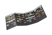 Konferenssi & Esitys - Nobo Mini - card planner board - 16 slots x 3 columns - black - 3084600