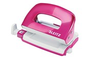 Kirjoituspöytätarvikkeet - Leitz WOW mini metallilävistäjä 2-reik. / 10 arkkia Pinkki - 50601023