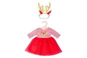 Nuket & tarvikkeet - Heless Christmas dress with Reindeer headband size 28-35 cm - 1151