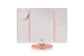 Meikkipeilit - UNIQ Hollywood trifold make up spejl - rose gold - 4777-2