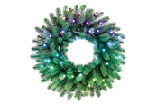Smart Home - Älykoti - Twinkly Pre-lit Wreath – 50 RGB LED Regal 24" Green Wire Plug Type C - GD20P4425P00