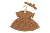 Nuket & tarvikkeet - Heless Doll dress Brown with Ruffles 28-35 cm - 1425