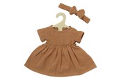 Nuket & tarvikkeet - Heless Doll dress Brown with Ruffles 35-45 cm - 2425
