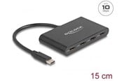 USB hub - DeLOCK - Hub - 10 Gbps - 4 Ports USB hub - 4 porttia - Musta - 64129