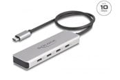 USB hub - DeLOCK - Hub - 10 Gbps with 35 cm Connection Cable - 4 Ports USB hub - 4 porttia - Harmaa - 64231