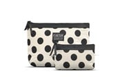 Meikkipeilit - Cimi A-Shaped 2-pcs Cosmetic Bag Set - Black and White - 5706402001632