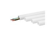 Kaapelihyllyt, Kaapelisukat & Kaapelisiteet - Nordic Quality Cable Duct 7.0mm hvid m/tape 1m 4 pk - 81602100