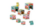 Vauva- ja taaperolelut - SES Creative Tiny Talents Stacking Blocks Tower with Animal Figures - 13142