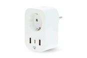 Smart Home - Älykoti - Nedis SmartLife Smart Plug Wi-Fi Power meter 3680 W Type F (CEE 7/7) / 1x USB-C / 2x USB White - WIFIP151FWT