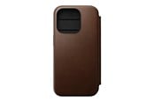 Puhelin - Kannet ja kotelot - Nomad Modern Leather Folio - iPhone 15 Pro | Brown |  Leather - NM01628385