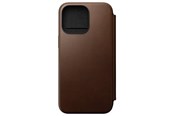 Puhelin - Kannet ja kotelot - Nomad Modern Leather Folio - iPhone 15 Pro Max | Brown |  Leather - NM01633785