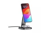 Puhelin - Adapterit & Laturit - Satechi 2-in-1 Foldable Qi2 Wireless Charging Stand (Space Gray) - ST-Q21FM
