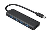 USB hub - Gembird UHB-CM-U3P4P-01 - hub - type-C - 4 ports USB hub - 4 porttia - USB 3.2 - Musta - UHB-CM-U3P4P-01