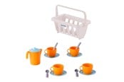 Roolileikit - Cavallino Toys Cavallino Crockery in Basket Orange 15 pieces. - 8326SF01