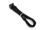 Sisäiset virtakaapelit - DUTZO Sleeved PCI-E 12V-2x6 jatkokaapeli - Lukitse ylöspäin - Musta - DSC-PE12V2X6-PU-30-BLK