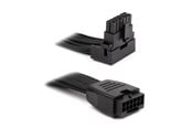 Sisäiset virtakaapelit - DUTZO Sleeved PCI-E 12V-2x6 jatkokaapeli - Lukitse ylöspäin - Musta - DSC-PE12V2X6-PU-30-BLK