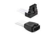 Sisäiset virtakaapelit - DUTZO Sleeved PCI-E 12V-2x6 jatkokaapeli - Lukitse ylöspäin - Valkoinen - DSC-PE12V2X6-PU-30-WHT