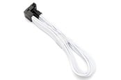 Sisäiset virtakaapelit - DUTZO Sleeved PCI-E 12V-2x6 jatkokaapeli - Lukitse ylöspäin - Valkoinen - DSC-PE12V2X6-PU-30-WHT
