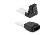 Sisäiset virtakaapelit - DUTZO Sleeved PCI-E 12V-2x6 jatkokaapeli - Lukitse alaspäin - Valkoinen - DSC-PE12V2X6-PD-30-WHT
