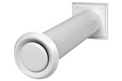 Ventilation - Duka Wall valve with insect net Ø100 mm white - 129921