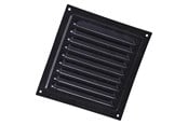Ventilation - Duka Jalousie grid 200x200 mm black lacquered aluminium - 329194