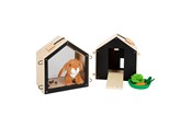 Roolileikit - Small Foot - Wooden Rabbit Hutch with Rabbit Plush 15 pcs. - 12399