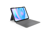 Näppäimistöt - Logitech Combo Touch for iPad Pro 11-inch (M4) - Näppäimistö & Foliosetti - Pohjoismainen - Harmaa - 920-012773