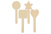 Luovat leikit - Colorations - DIY Wooden Stick Shapes 4 Designs 20pcs. - STICK20