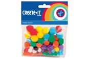 Askartelu- ja taidetarvikkeet - Haza Witbaard Colored Pompoms 78pcs. - 192320
