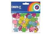 Askartelu- ja taidetarvikkeet - Haza Witbaard Foam stickers Flowers Glitter 25 pcs. - 192306