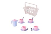Roolileikit - Cavallino Toys Cavallino Crockery in Basket Pink 15 pieces. - 8327SF01