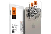 Puhelin - Muut lisävarusteet - Spigen Glass tR EZ Fit Optik Pro 2 Pack - nature tita - iPhone 17/16/15 Pro / 17/16/15 Pro Max - AGL07163