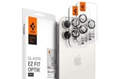 Puhelin - Muut lisävarusteet - Spigen Glass tR EZ Fit Optik Pro 2 Pack - white tita - iPhone 17/16/15 Pro / 17/16/15 Pro Max - AGL07165