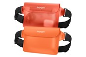 Puhelin - Muut lisävarusteet - Spigen Aqua Shield WaterProof Waist Bag A620 2 Pack - sunset orange - AMP06021
