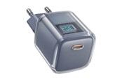 Puhelin - Adapterit & Laturit - Acefast Wall charger  A53 Sparkling series PD 30W GaN (grey) - 6974316282396