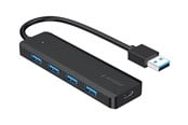 USB hub - Gembird UHB-U3P4P-02 - hub - 4 ports USB hub - 4 porttia - USB 3.2 - Musta - UHB-U3P4P-02