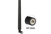 Lisätarvikkeet - DeLOCK WLAN 802.11 ac/a/h/b/g/n Antenna RP-SMA plug 5 - 7 dBi omnidirectional with tilt joint black - 88899