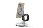 Puhelin - Adapterit & Laturit - Mobile Origin Qi2 PowerStand 3in1 with GAN adapter 35W - white/silver - PWSTQ2-31-WHT