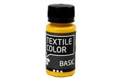 Luovat leikit - Creativ Company Textile Color Semi-opaque Textile Paint - Primary Yellow 50ml - 34203