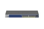 Kytkimet - Netgear GS728TXP 28-Port Gigabit Ethernet Stackable Smart Switch 24 PoE+ Ports 2 Copper 10G 2 SFP+ 10G - GS728TXP-300EUS