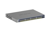 Kytkimet - Netgear GS752TXPv3 48-Port Gigabit Ethernet PoE+ Smart Switch w/ optional Remote/Cloud Management and 4 SFP+ Ports (380W) - GS752TXP-300EUS
