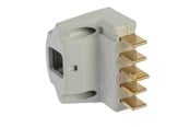 Kaapelit ja johdot - Nordic Quality Connector 3P+N+J Angled (D) Light Gray - 303968